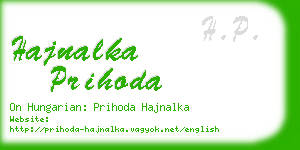 hajnalka prihoda business card